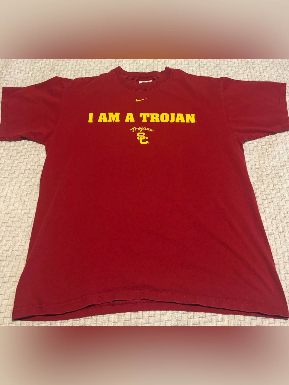 Vintage USC Trojans Nike Team Center Swoosh White Tag “I Am A Trojan” Size Large